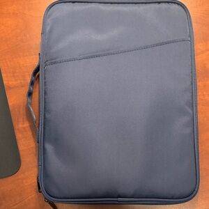 Navy Blue laptop bag with handle - fits 15” laptop